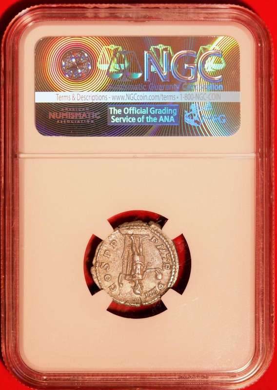 AR Denarius, NGC Certified Severus Alexander AU Roman coin