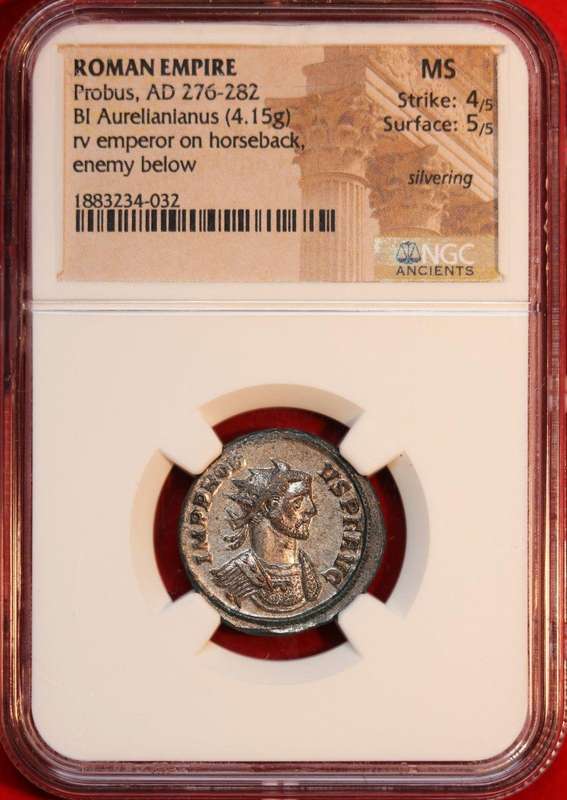 Probus (AD 276-282). BI antoninianus (4.15 gm) NGC MS 45, 55