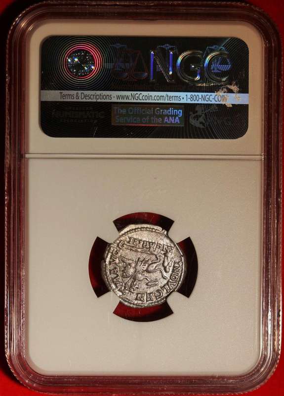 Caracalla AR Silver denarius IN CARTH NGC AU Roman coin