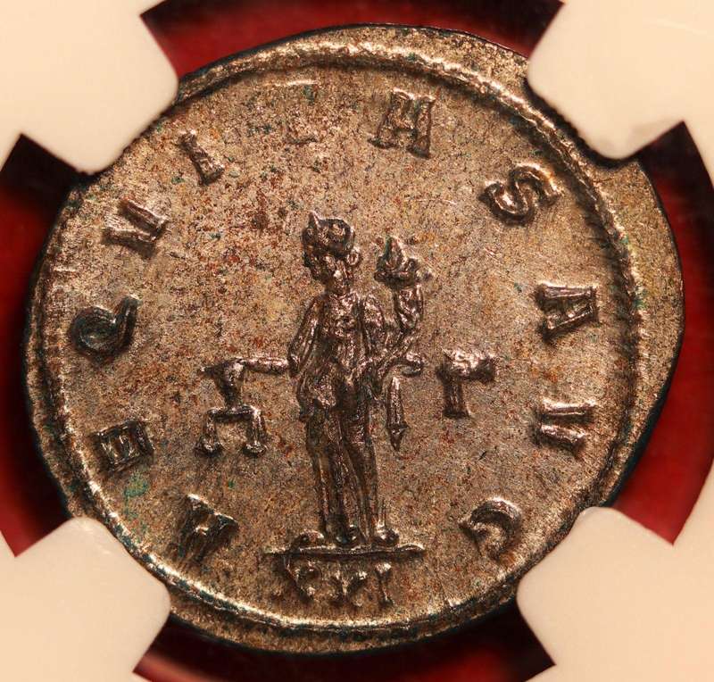 BI Antoninianus NGC Certified MS Tacitus Roman coin Silvering