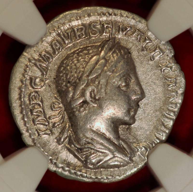 Severus Alexander AR Denarius Roman Coin NGC certified