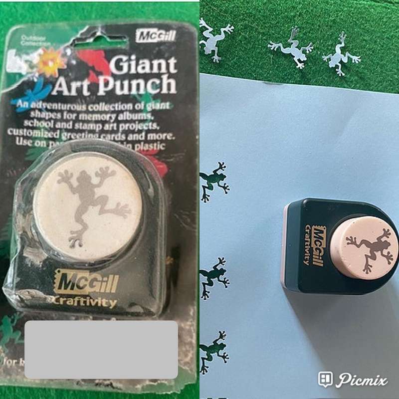 scrapbooking giant punch frog