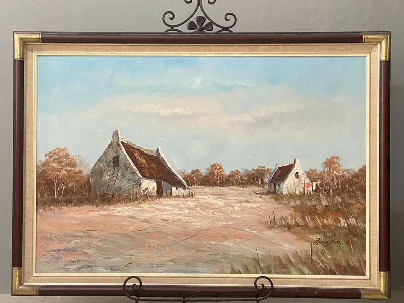 FRAMED ORIGINAL PAINTING BARRY ROSS