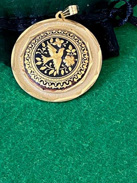 24CT GOLD ENCRUSTED DAMASCENE SPANISH PENDANT