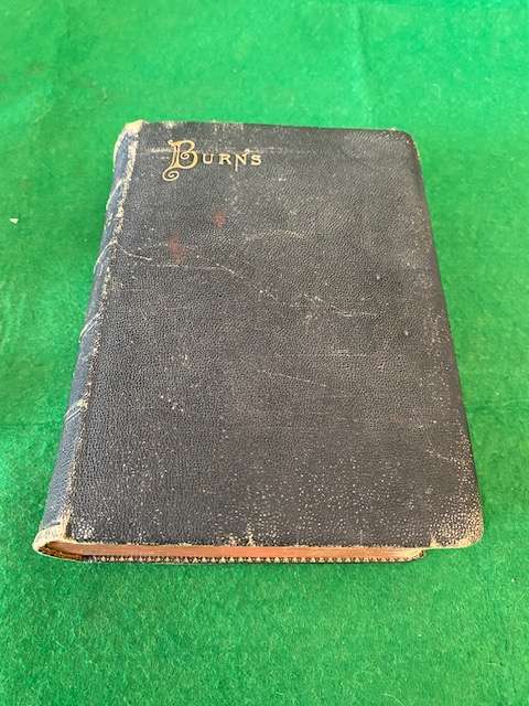 LEATHER BOUND ANTIQUE ROBERT BURNS POETICAL WORKS