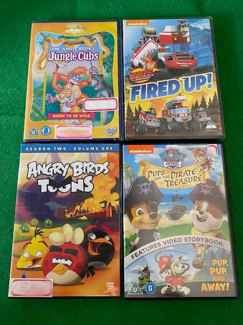 SET OF 4 KIDS DVDS