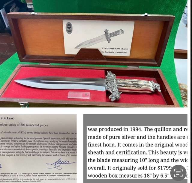 MUELA COLLECTORS LIMITED EDITION KNIFE