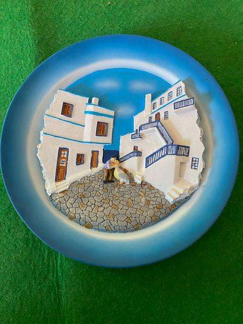18cm Ceramic Greek Wall Plate