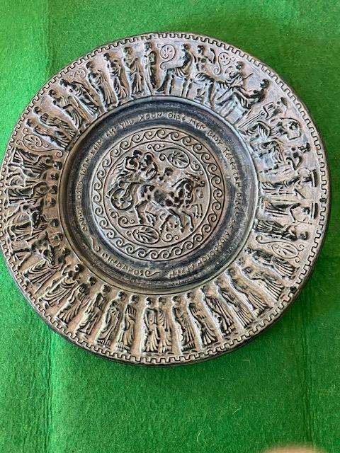 26cm  Greek Ceramic Plate with Pinax Scene
