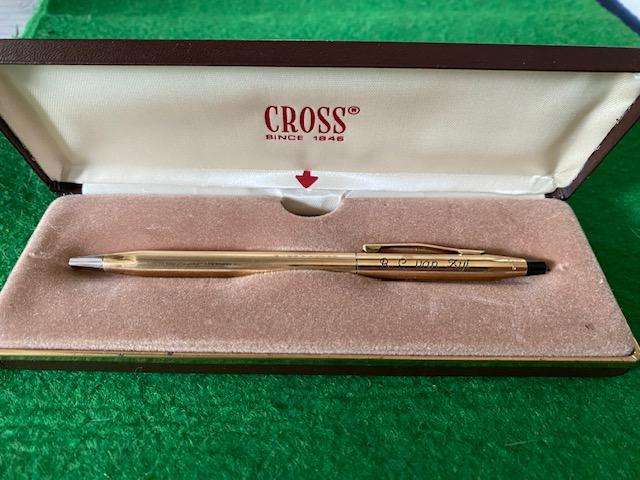 CROSS PEN 1/20  10KT ROLLED GOLD MADE IN IRELAND