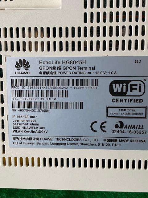 HUAWEI ECHOLIFE  HG8045H GPON TERMINAL