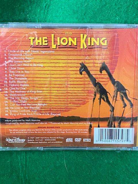 THE LION KING ORIGINAL BROADWAY CAST RECORDING PLUS BEHIND THE SCENES DVD