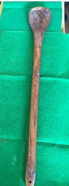 OLD ANTIQUE PRIMITIVE WOODEN SPOON.  95CM