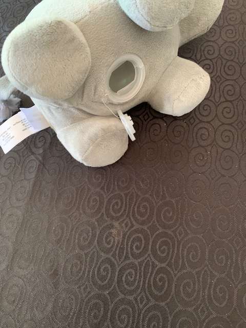 PLUSH TOY RHINO COIN BANK
