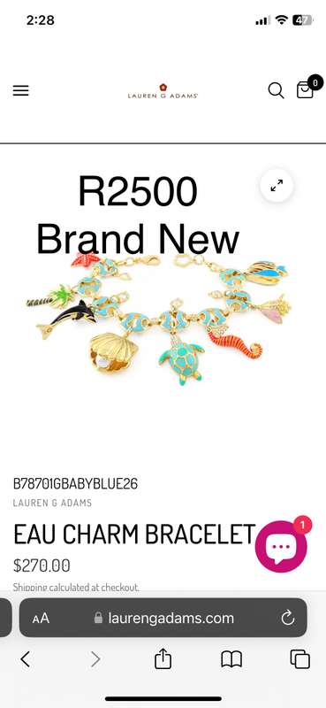 LAUREN G ADAMS EAU DE CHARM BRACELET