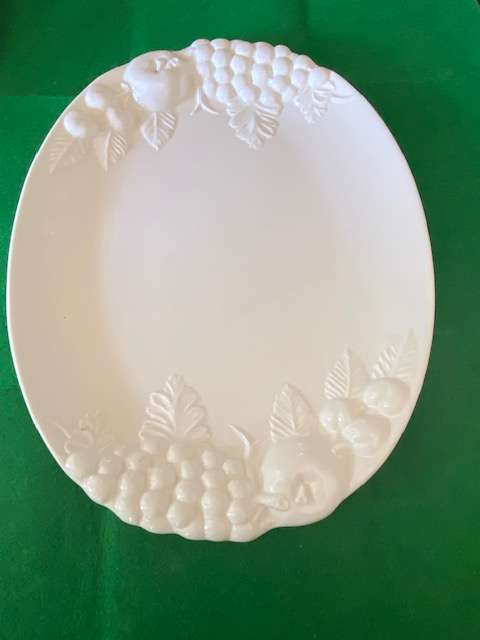 RARE VINTAGE SIGNATURE JAPAN LARGE WHITE SERVING DISH