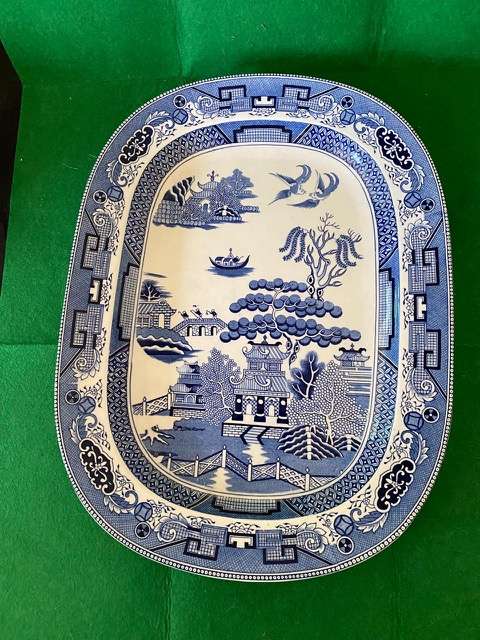 Original Blue Willow Strafforshire platter