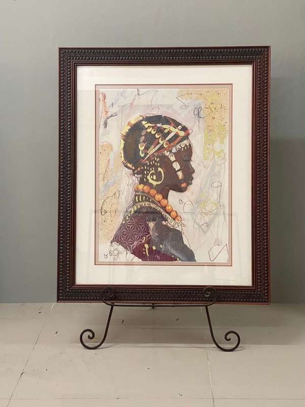 FRAMED PICTURE AFRICAN PRINCESS