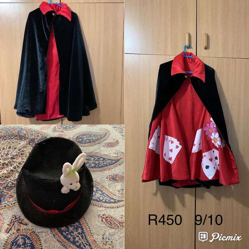 Hollywood costumes designed and made magician set 9/10yrs