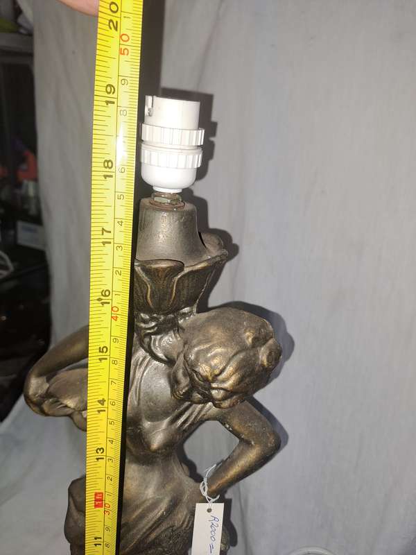 Vintage metal lady lamp