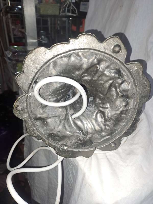 Vintage metal lady lamp