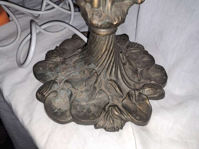 Vintage metal lady lamp
