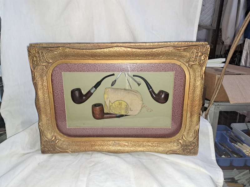 Vintage old box frame pipe set