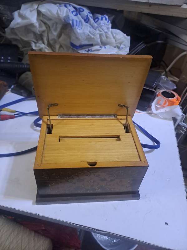Vintage cigarette dispenser wooden decorative box