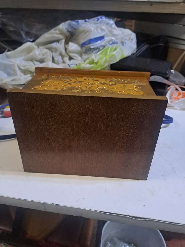 Vintage cigarette dispenser wooden decorative box