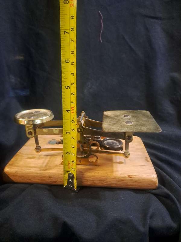 Antique brass postage scale