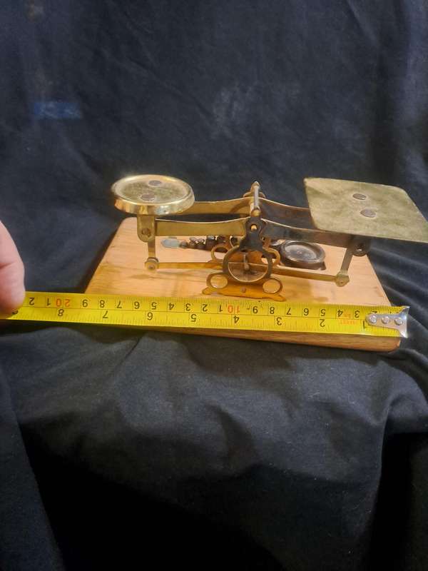 Antique brass postage scale