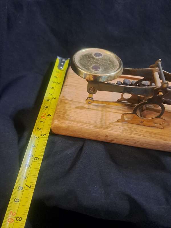 Antique brass postage scale