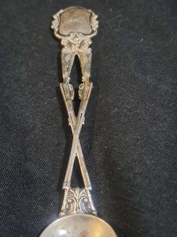 Antique silver shooting spoon hallmarked