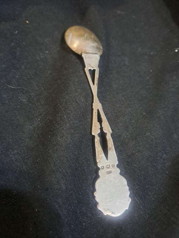 Antique silver shooting spoon hallmarked