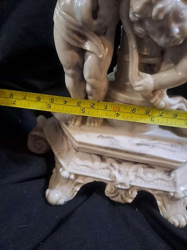 Angel lamp resin marked Le Ron (slightly chiped)