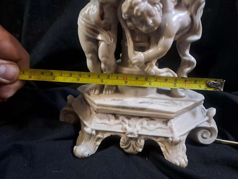 Angel lamp resin marked Le Ron (slightly chiped)