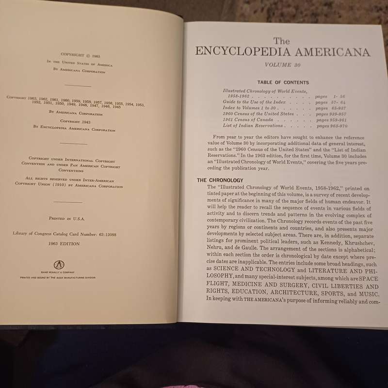 Complete set of Encyclopedia Americana 1963 edition