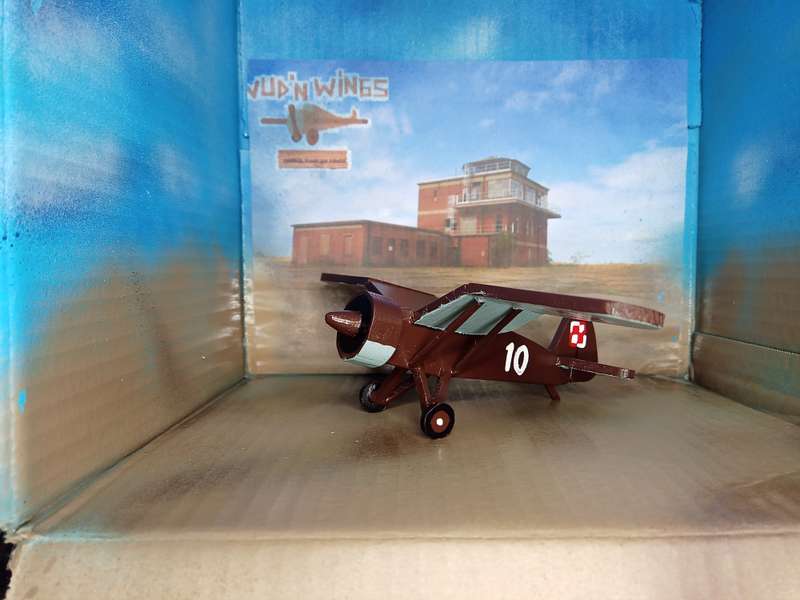 Handmade 1/48 scale, PZL P.11c, wooden model.