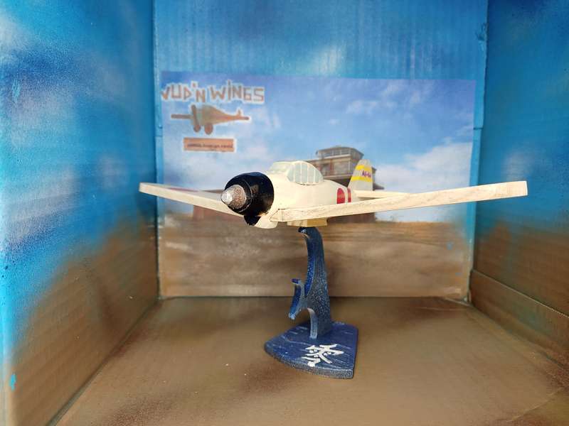 Handmade 1/48 scale, Mitsubishi A6M2 Zero, wooden model.