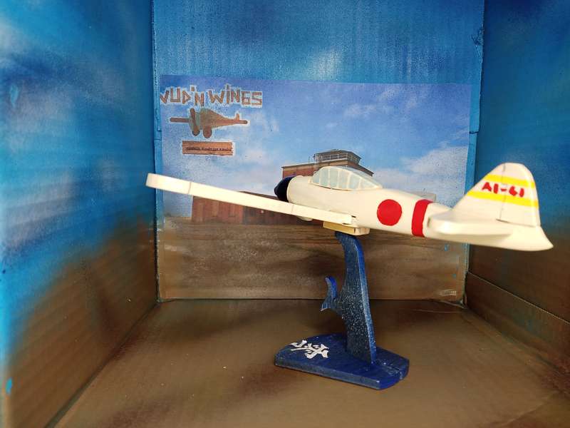 Handmade 1/48 scale, Mitsubishi A6M2 Zero, wooden model.