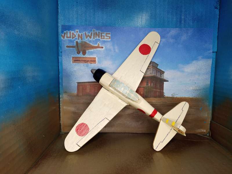 Handmade 1/48 scale, Mitsubishi A6M2 Zero, wooden model.