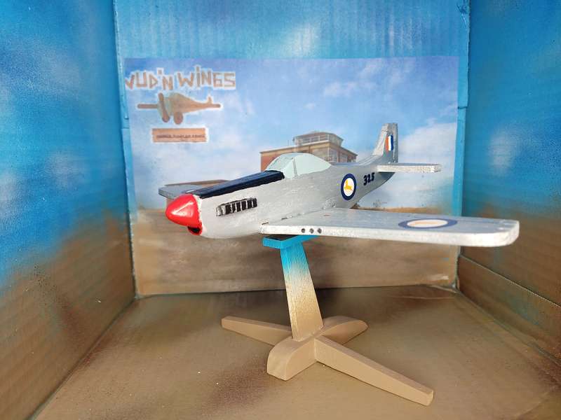 Handmade 1/48 scale, P-51D,  wooden model.