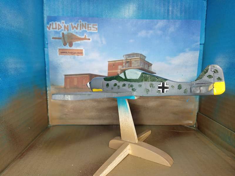 Handmade 1/48 scale, Focke-Wulf Fw-190 a, wooden model.