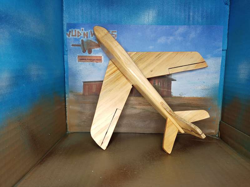 Handmade 1/48 scale, North American F-86 Sabre, wooden model.