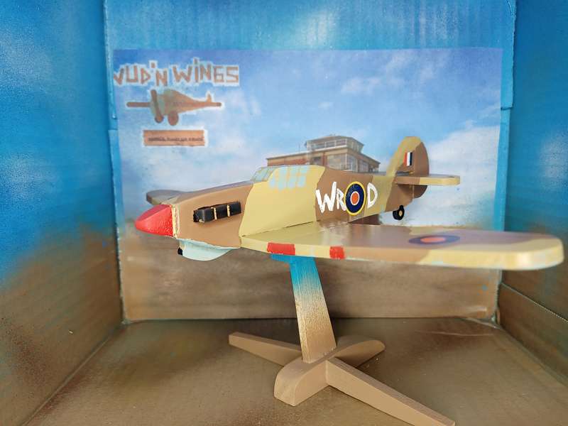 Handmade 1/48 scale, Hawker Hurrican MK11b, wooden model.