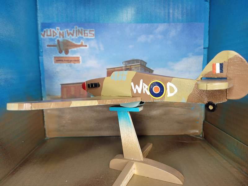 Handmade 1/48 scale, Hawker Hurrican MK11b, wooden model.