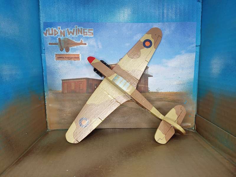 Handmade 1/48 scale, Hawker Hurrican MK11b, wooden model.