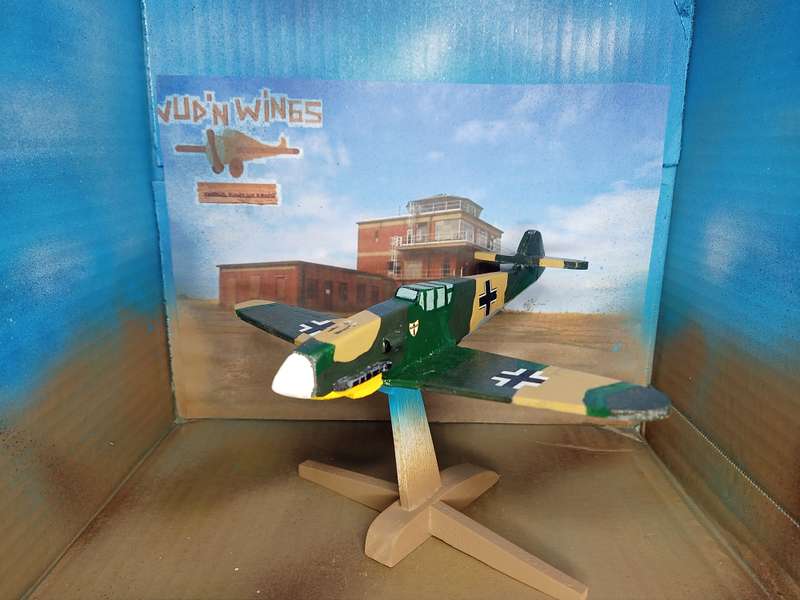 Handmade 1/48 scale, Messerschmitt Bf-109 g2, wooden model.