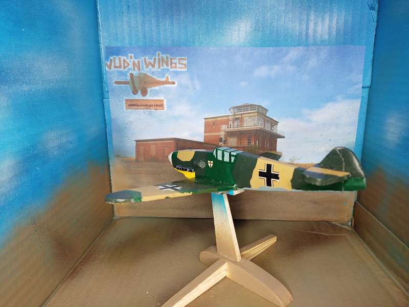 Handmade 1/48 scale, Messerschmitt Bf-109 g2, wooden model.