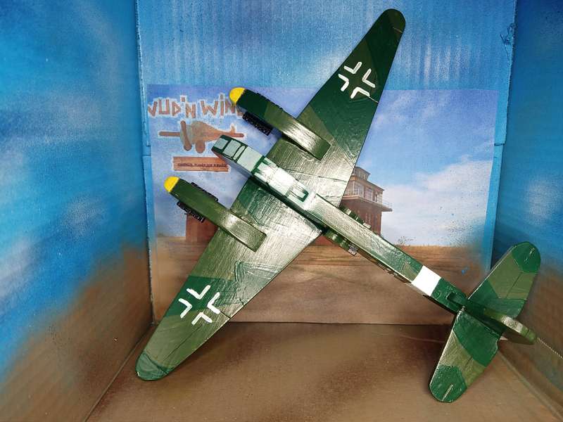 Handmade 1/48 scale, Messerschmitt Me-410 Hornet, wooden model.